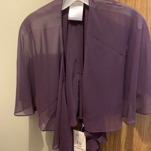 David’s Bridal Plum Chiffon Wrap/Shawl